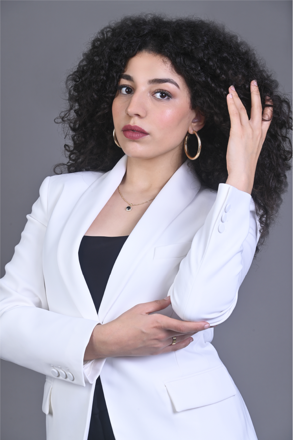 Blazer Femme Blanc Élégant – Coupe Tailleur Structurée