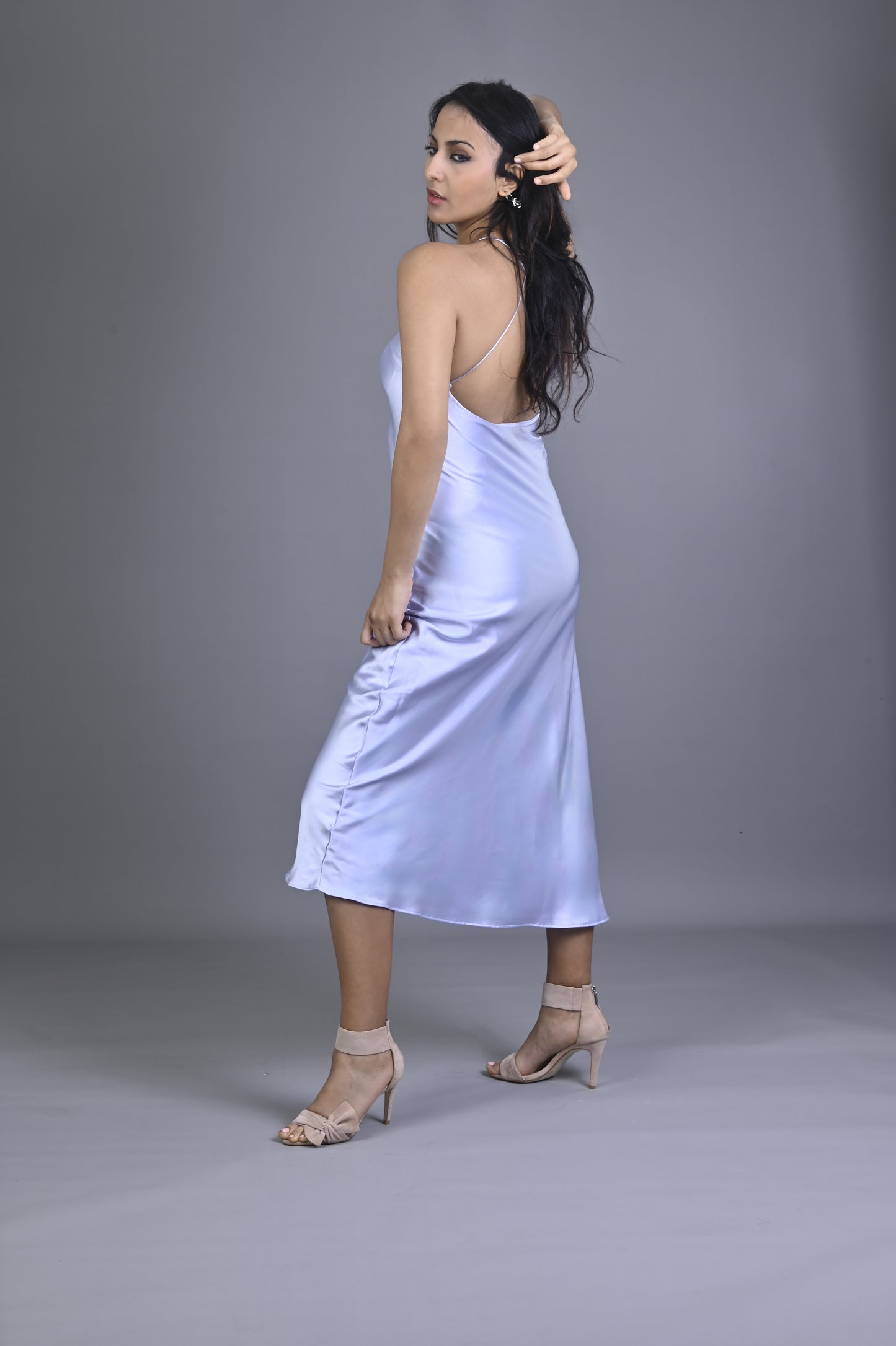 Robe satinée