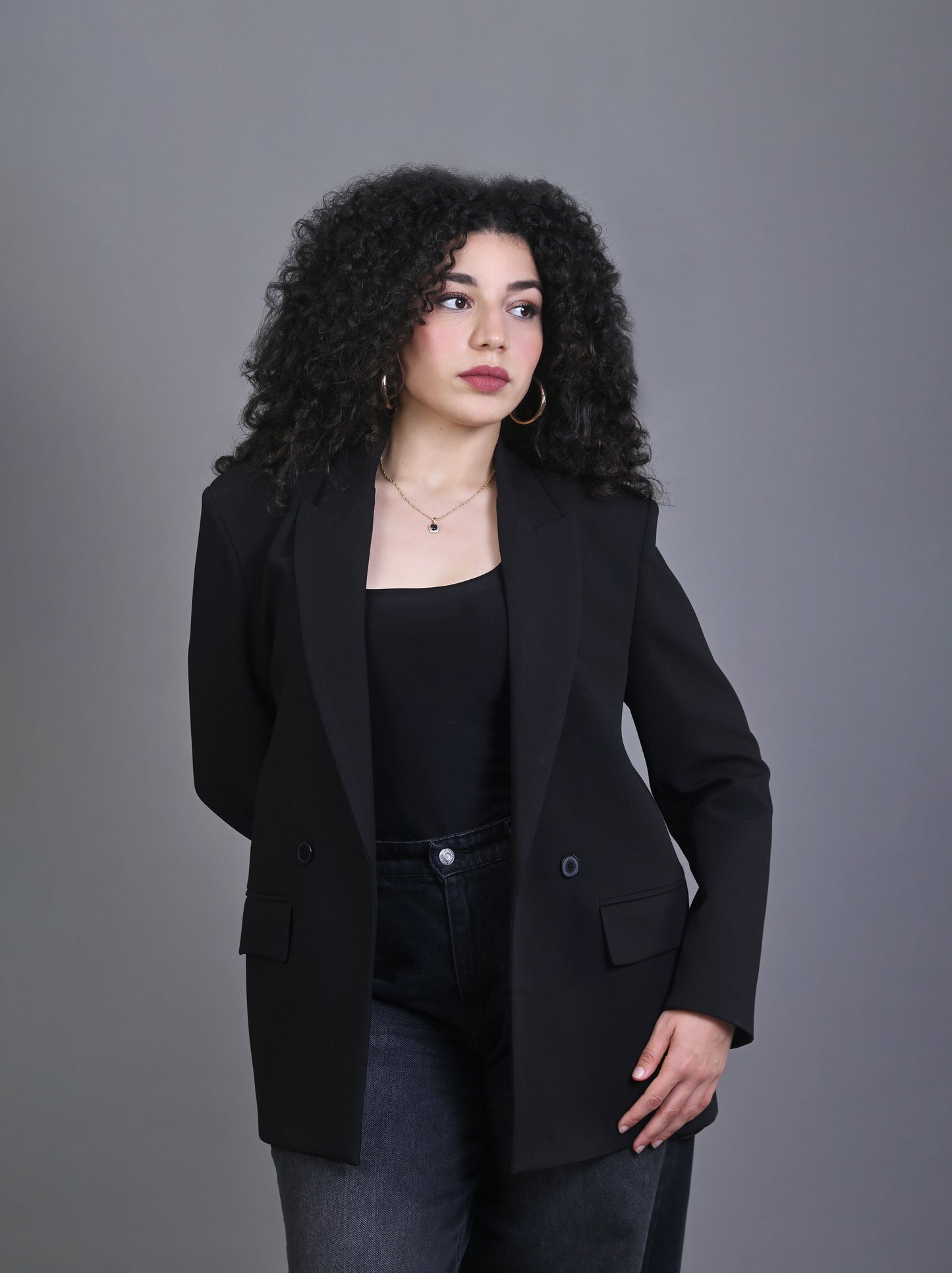 Blazer Noir Classique Femme