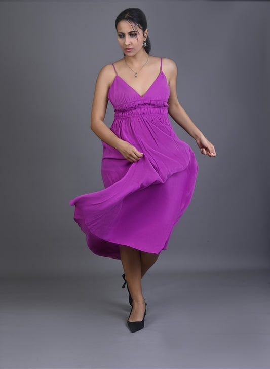 Robe longue à bretelles