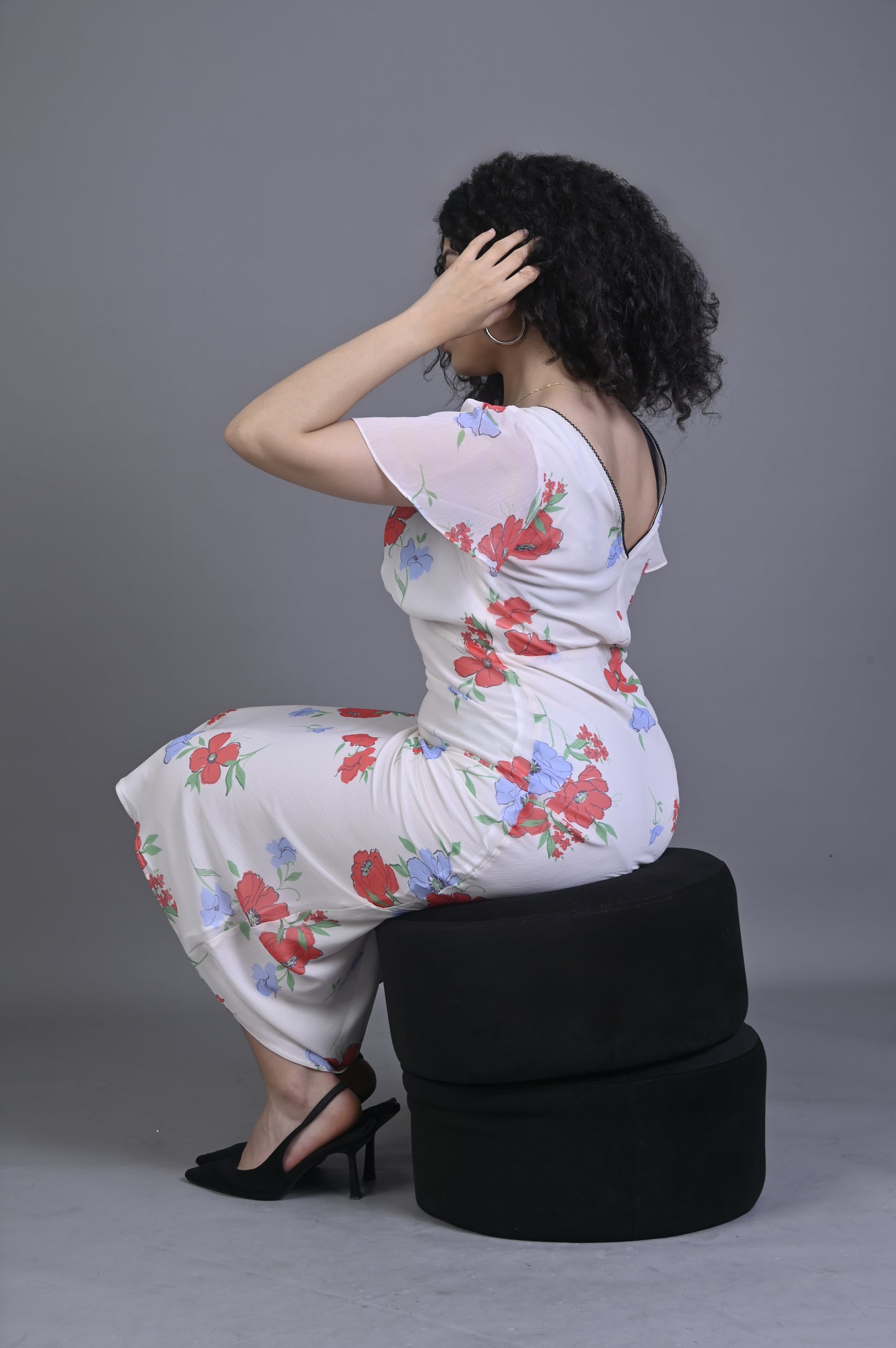 Robe longue à fleurs